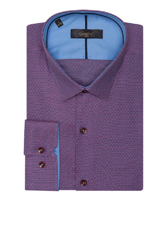 Фиолетовая кэжуал рубашка с геометрическим узором Giant с длинным рукавом