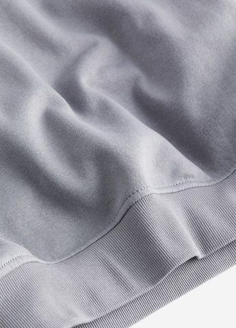 Серый свитшот H&M надпись без декора (362622343)