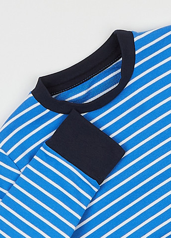 Синий свитшот ArDoMi полоска без декора (293004892)