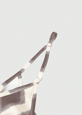 Молочна кежуал сукня а-силует SHEIN з геометричним візерунком