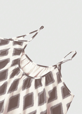 Молочна кежуал сукня а-силует SHEIN з геометричним візерунком