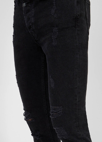 Черные демисезонные скинни джинсы Tigha