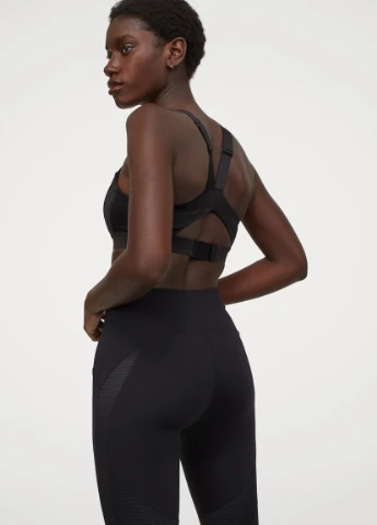 Черные демисезонные леггинсы с мембраной high waist H&M