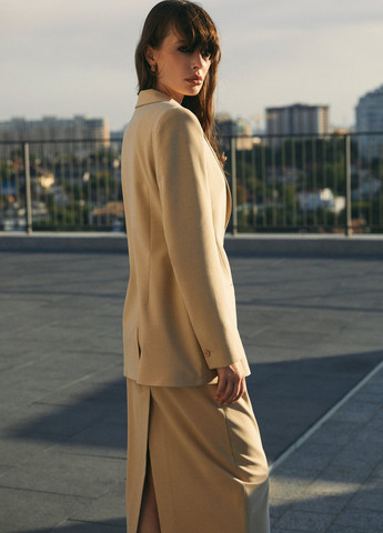 Бежевый женский жакет Gepur однотонный - всесезон