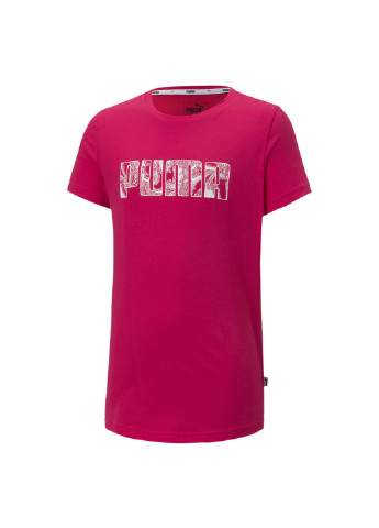Розовая демисезонная футболка graphic girls' tee Puma