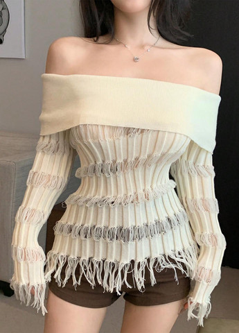 Світло-бежевий демісезонний джемпер джемпер SHEIN