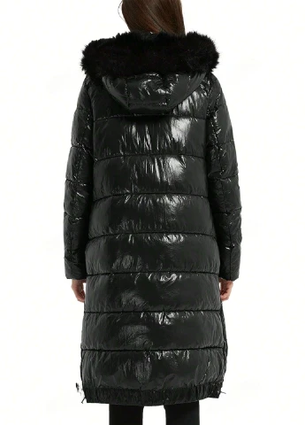 Чорна зимня куртка SHEIN