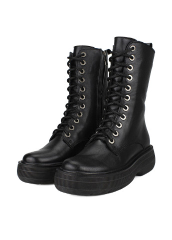 Черные женские ботинки берцы со шнурками