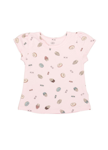 Розовая демисезонная футболка для девочки Фламинго Текстиль