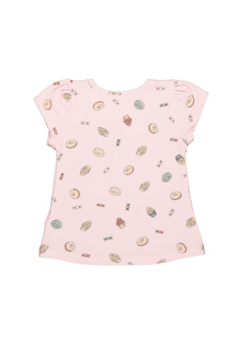 Розовая демисезонная футболка для девочки Фламинго Текстиль