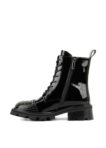Осенние ботинки Le'BERDES со стразами, лаковые