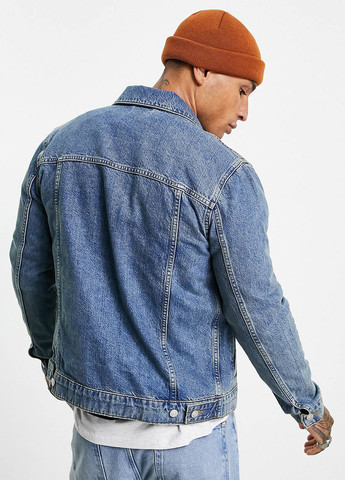 Темно-блакитна демісезонна куртка Asos