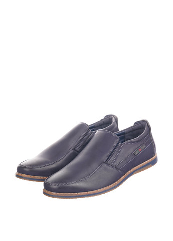 Кэжуал темно-синие мужские туфли No Brand без шнурков
