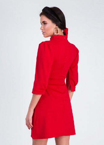 Красное кэжуал платье а-силуэт Karree однотонное