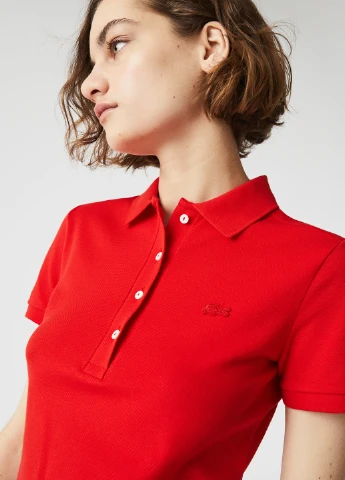 Червона кежуал, спортивна сукня поло Lacoste однотонна