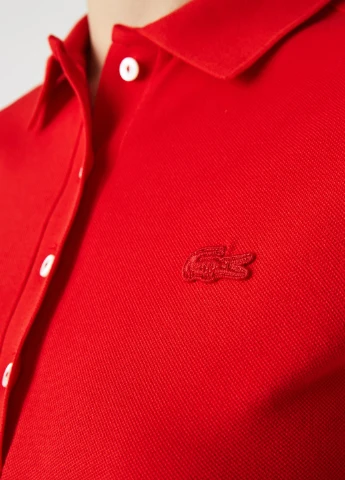 Червона кежуал, спортивна сукня поло Lacoste однотонна