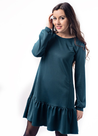 Бутылочное зеленое кэжуал платье для беременных а-силуэт Lullababe однотонное