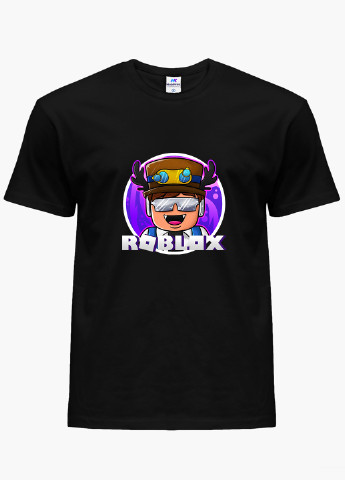Черная демисезонная футболка детская роблокс (roblox)(9224-1218) MobiPrint