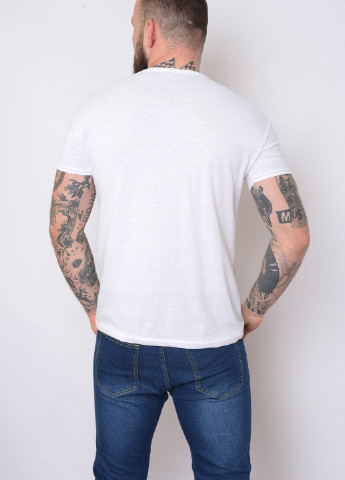 Біла футболка чоловіча білого кольору з написами Let's Shop