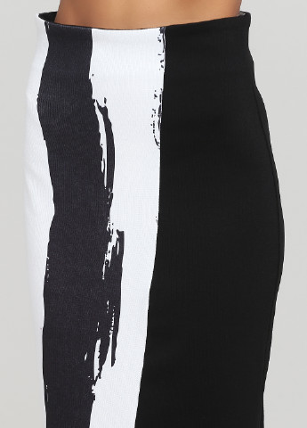 Костюм (джемпер, юбка) Grixmoon юбочный абстрактный чёрный кэжуал полиэстер