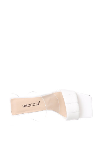 Белые шлепанцы Brocoli силиконовая вставка