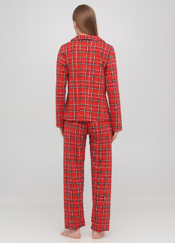 Червона всесезон піжама (сорочка, штани) рубашка + брюки Elitol