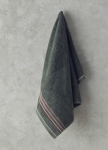 English Home полотенце для лица, 50х80 однотонный темно-зеленый производство - Турция