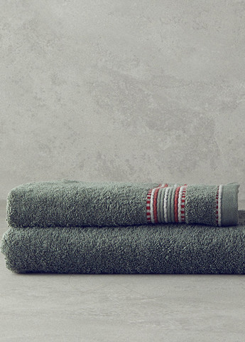 English Home полотенце для лица, 50х80 однотонный темно-зеленый производство - Турция