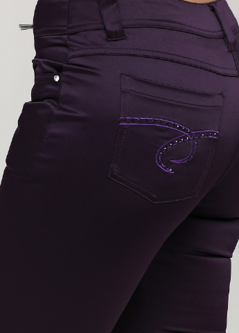 Фиолетовые кэжуал демисезонные зауженные брюки Madlen