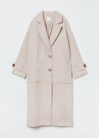 Светло-бежевое демисезонное Пальто однобортное H&M