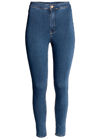 Джинси H&M скінні однотонні сині джинсові