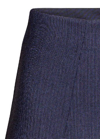 Темно-синяя кэжуал однотонная юбка H&M миди