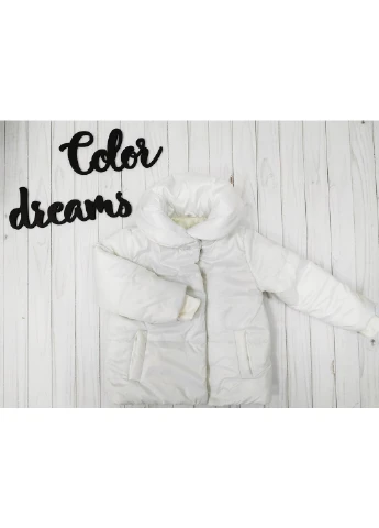 Белая демисезонная куртка 1072 98 синяя Color Dreams