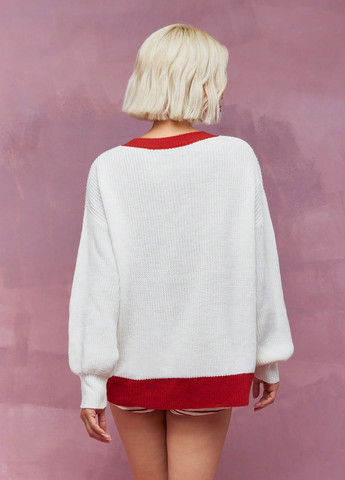 Білий демісезонний пуловер пуловер SHEIN