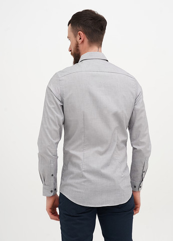 Серая классическая, кэжуал рубашка меланж C&A