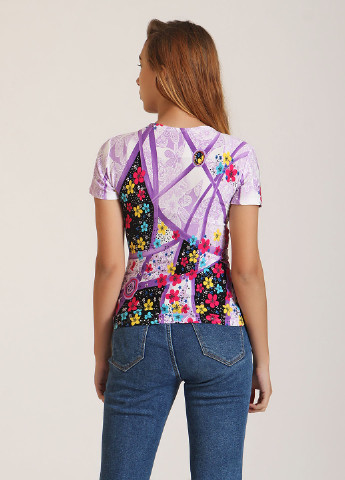 Комбинированная летняя футболка Flower