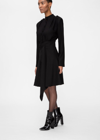 Черное кэжуал платье Dafna May однотонное