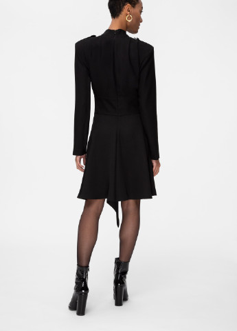 Черное кэжуал платье Dafna May однотонное