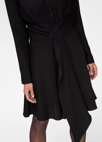 Черное кэжуал платье Dafna May однотонное