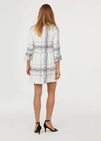 Білий кежуал сукня H&M однотонна