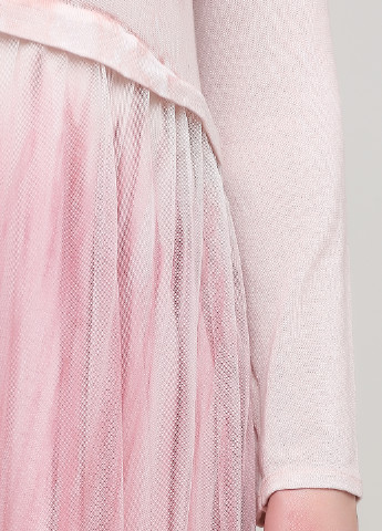 Світло-рожева кежуал сукня сукня светр, кльош Made in Italy з градієнтом