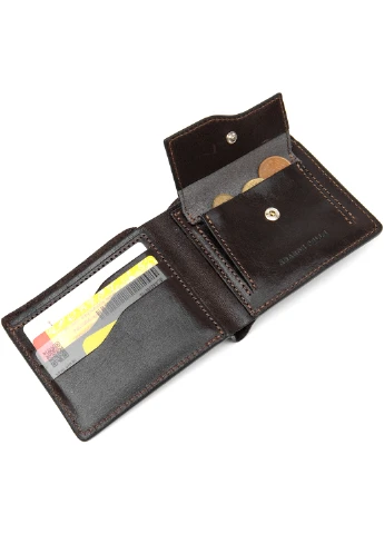 Чоловіче шкіряне портмоне 11,5х9х1 см Grande Pelle (252129686)