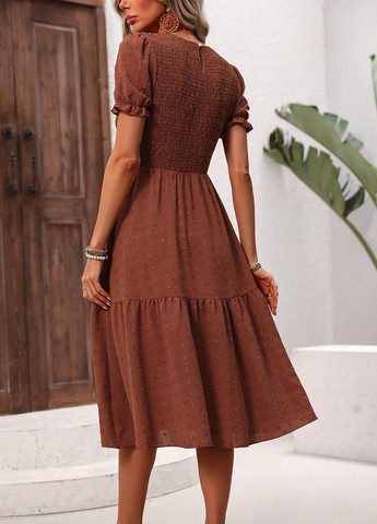 Рожево-коричнева кежуал сукня а-силует SHEIN однотонна