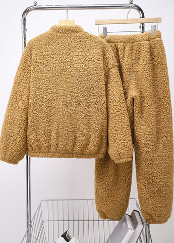 Бежевый демисезонный комплект (свитер, брюки) SHEIN