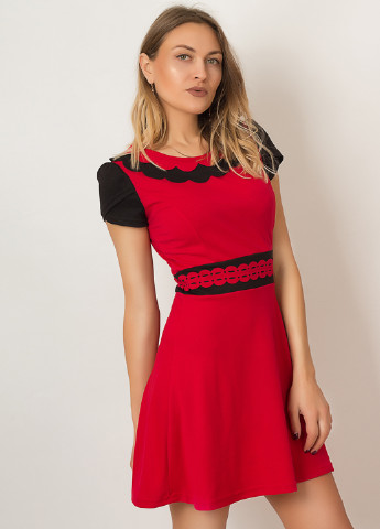 Красное кэжуал платье Lilove однотонное