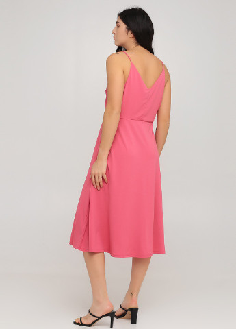 Розовое кэжуал платье H&M однотонное