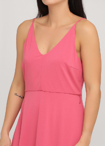 Розовое кэжуал платье H&M однотонное