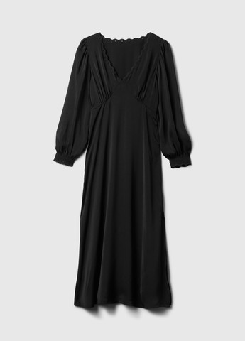 Черное кэжуал платье а-силуэт Gap однотонное