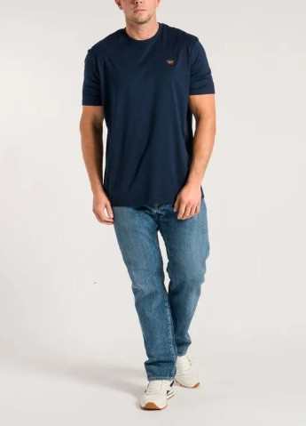 Темно-синяя футболка мужская Paul & Shark PATCH LOGO T-SHIRT