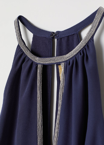 Темно-синя кежуал сукня а-силует H&M однотонна